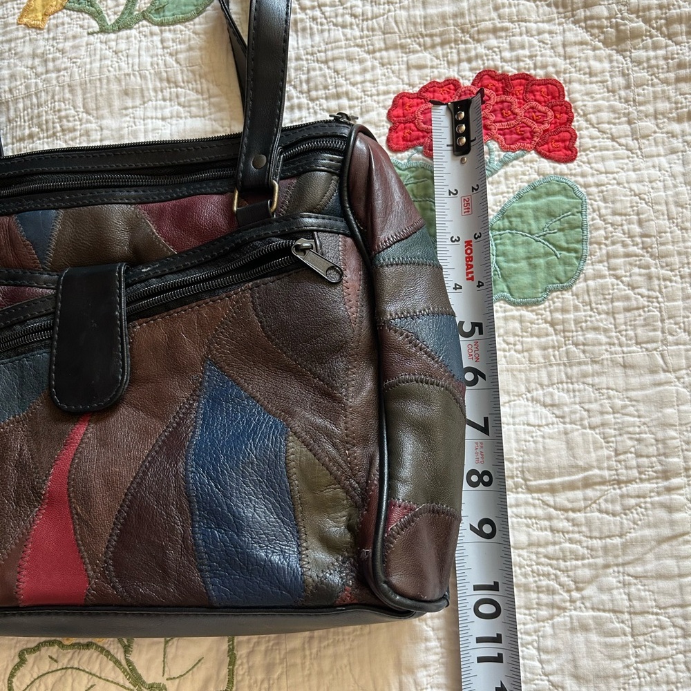 Unique, Patchwork Leather Handbag - image 4